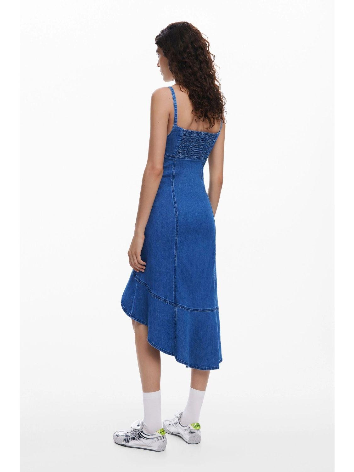 Abito midi in denim Donna Blu - Santangelo