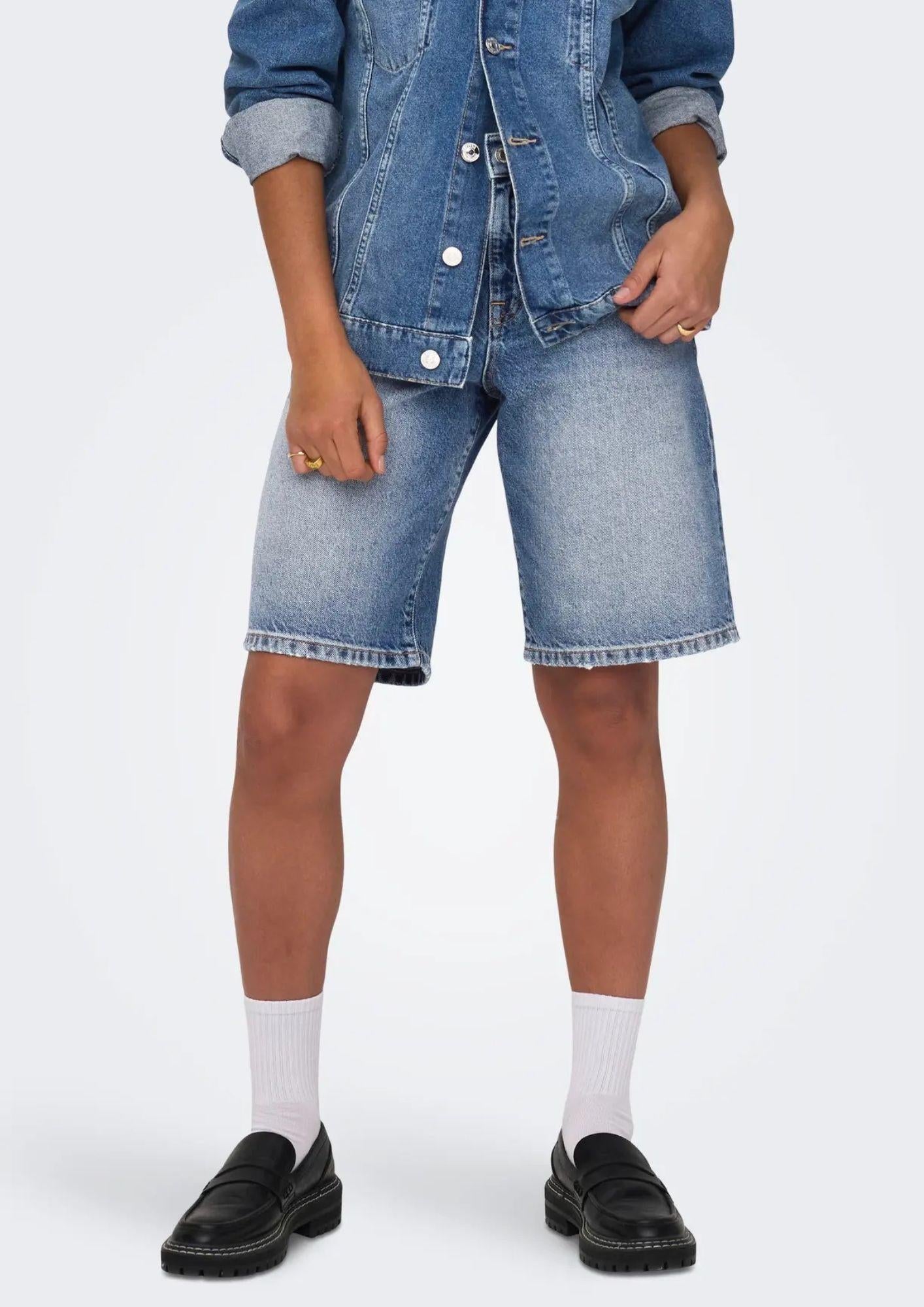 Bermuda Donna Denim Blu Medio - Santangelo