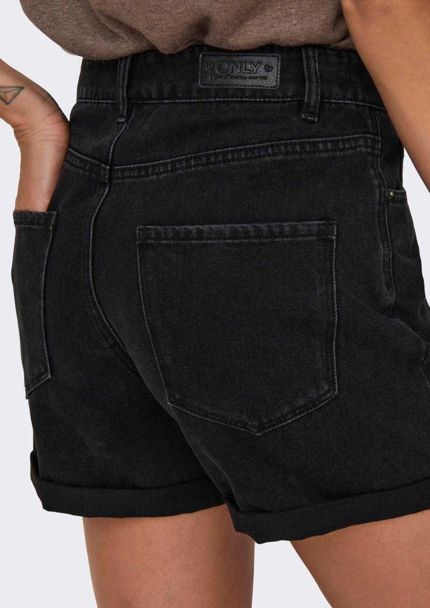 Bermuda Donna Nero Denim - Santangelo