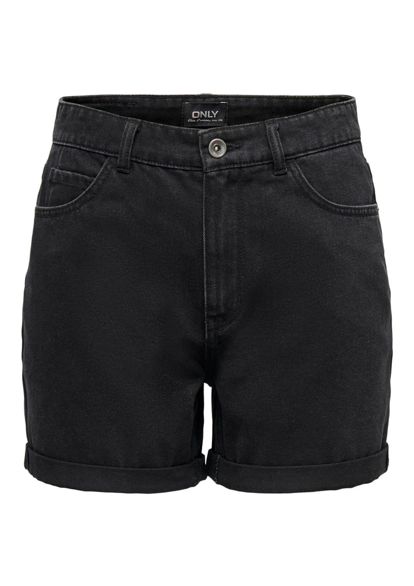 Bermuda Donna Nero Denim - Santangelo