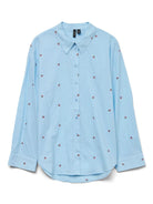 Camicia Donna Airy Blue Emb cherry - Santangelo