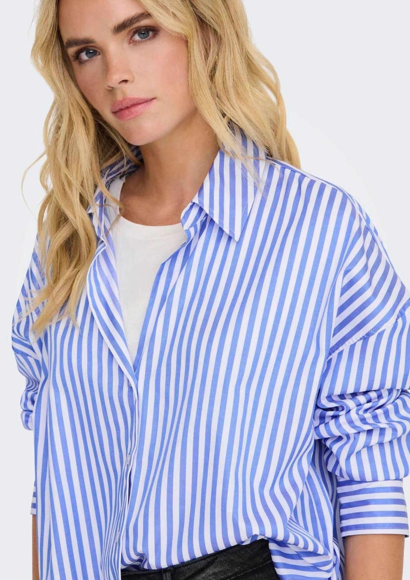 Camicia Donna Bianco Blu - Santangelo