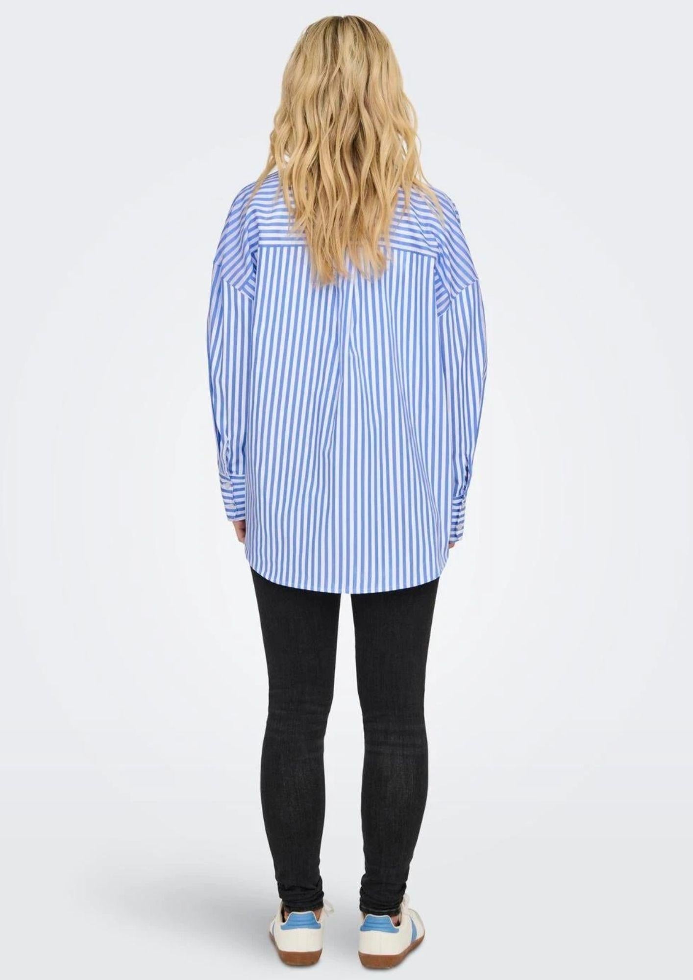 Camicia Donna Bianco Blu - Santangelo