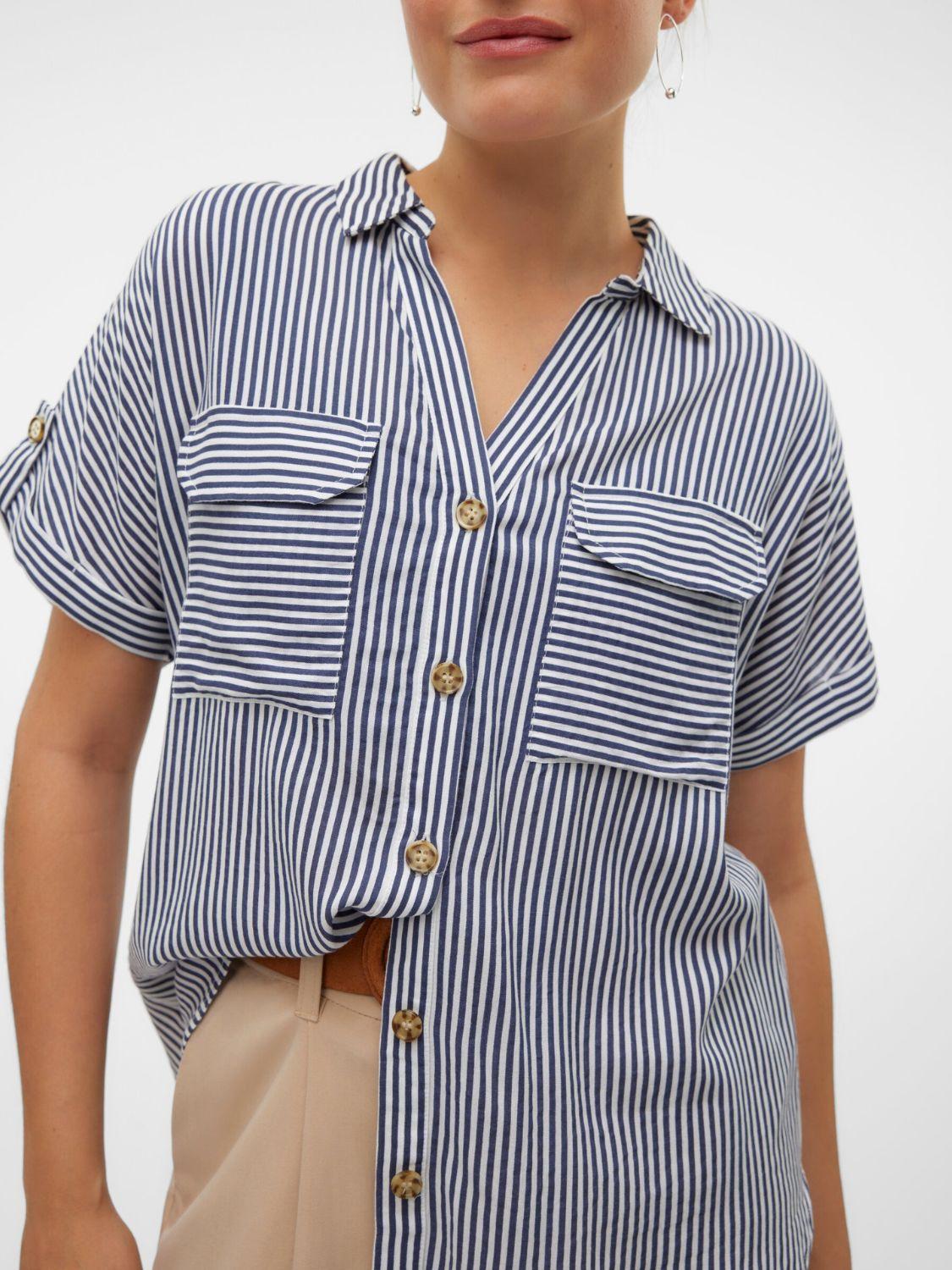 Camicia Donna Bianco Rigato - Santangelo