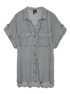 Camicia Donna Bianco Rigato - Santangelo