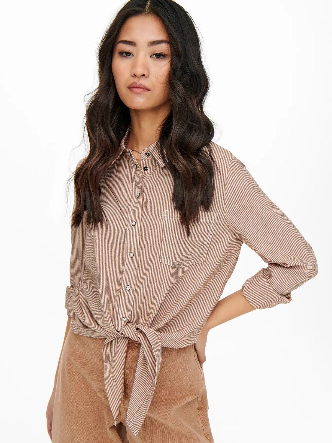 Camicia Donna Marrone Chiaro - Santangelo