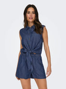 Camicia Donna Medium Blue Denim - Santangelo