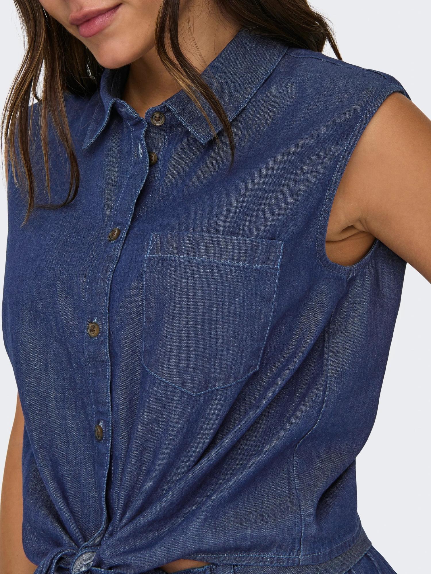 Camicia Donna Medium Blue Denim - Santangelo