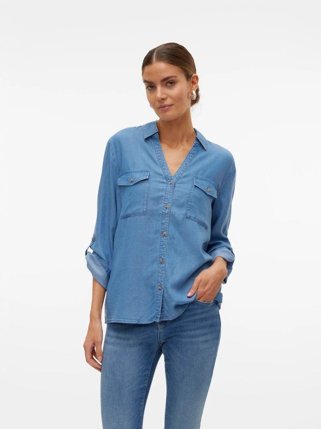 Camicia in denim Donna Blu - Santangelo