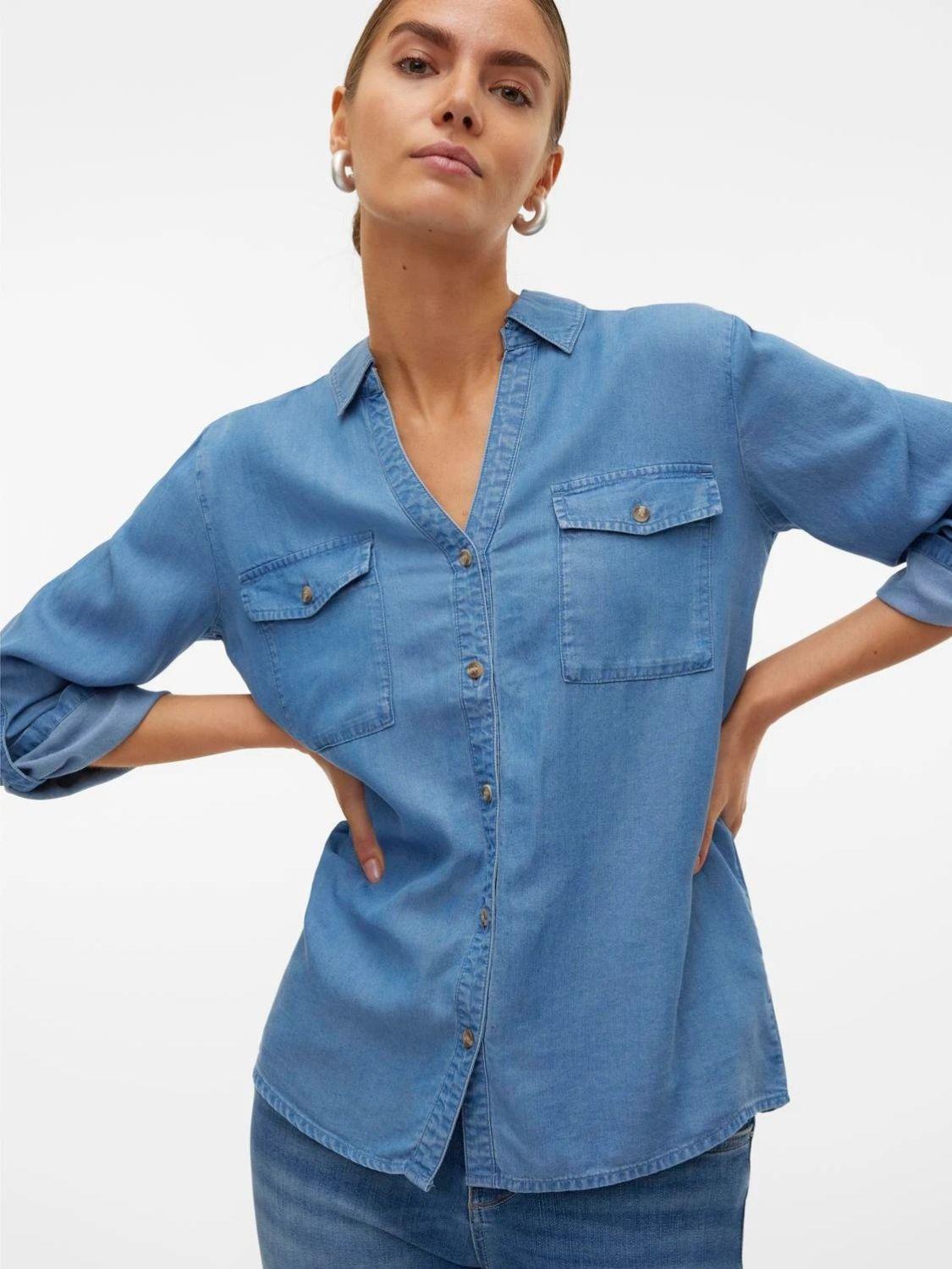Camicia in denim Donna Blu - Santangelo