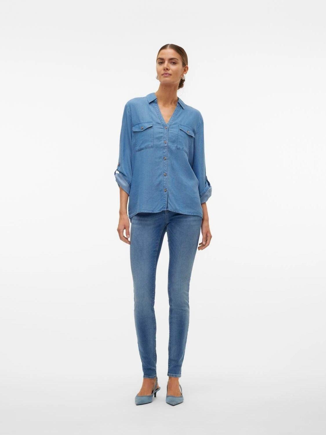 Camicia in denim Donna Blu - Santangelo