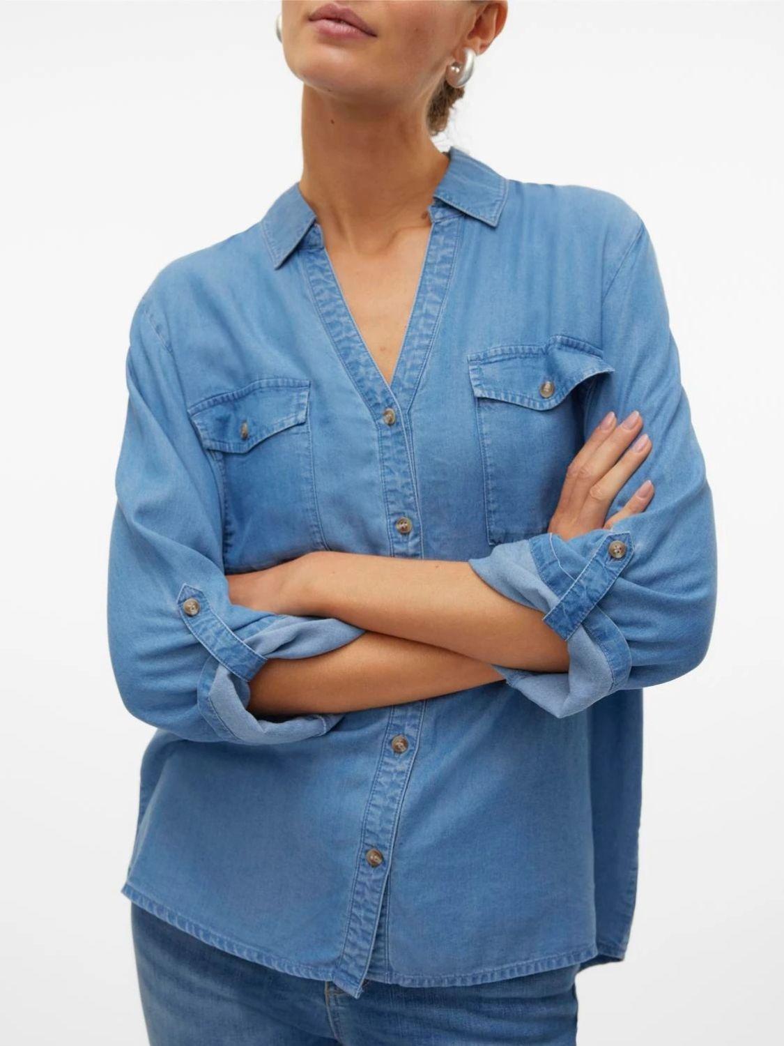 Camicia in denim Donna Blu - Santangelo