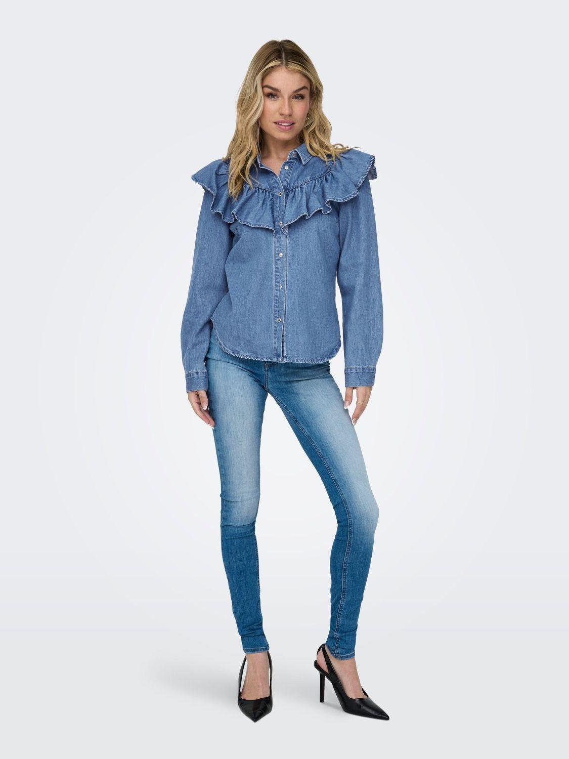 Camicia in denim Donna Medium Blue Denim - Santangelo