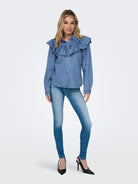 Camicia in denim Donna Medium Blue Denim - Santangelo