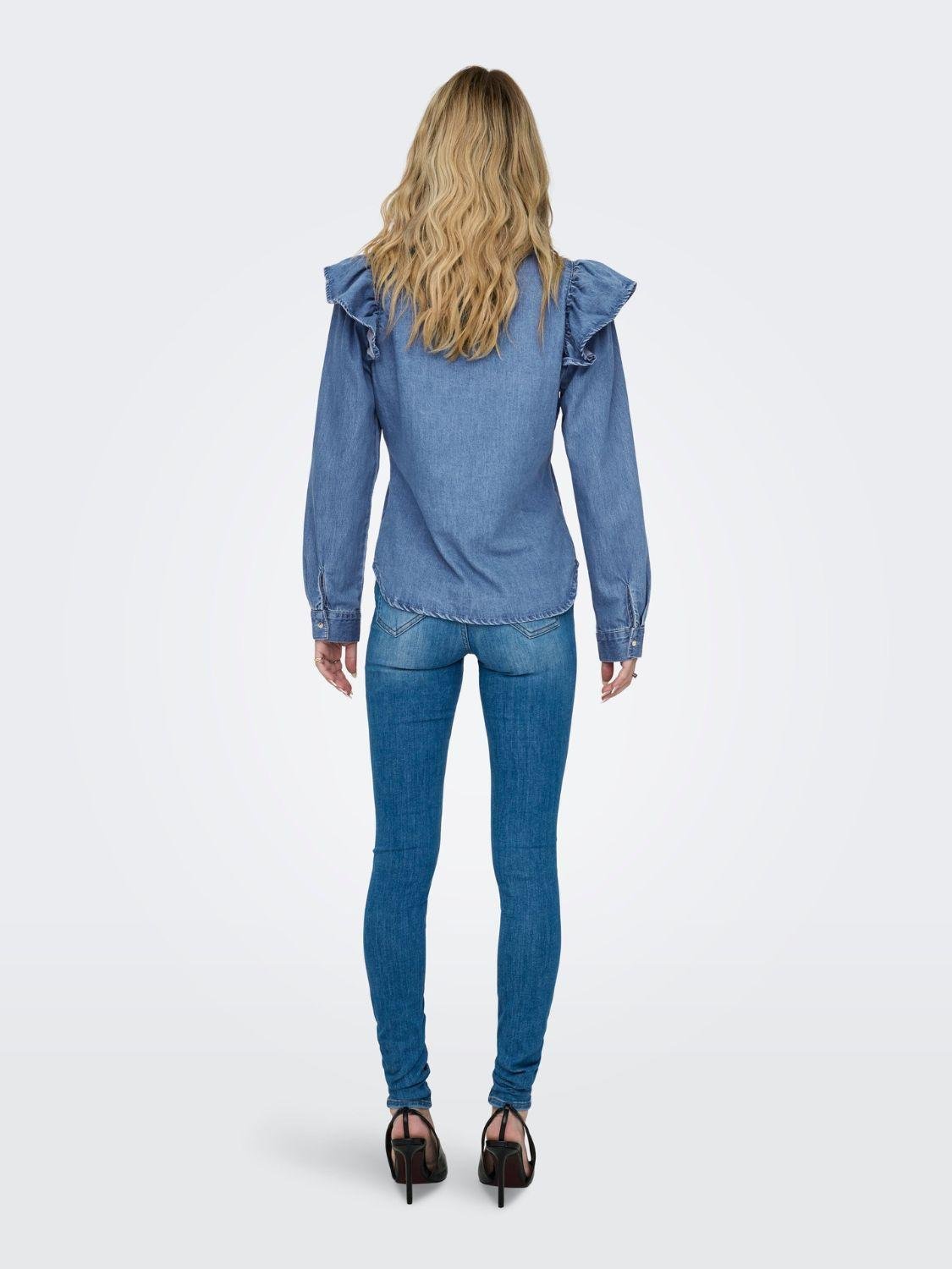 Camicia in denim Donna Medium Blue Denim - Santangelo