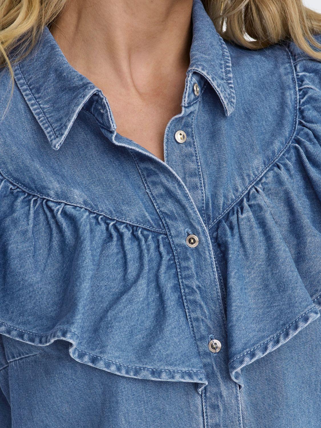 Camicia in denim Donna Medium Blue Denim - Santangelo