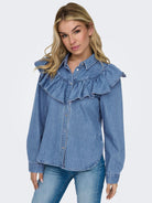 Camicia in denim Donna Medium Blue Denim - Santangelo