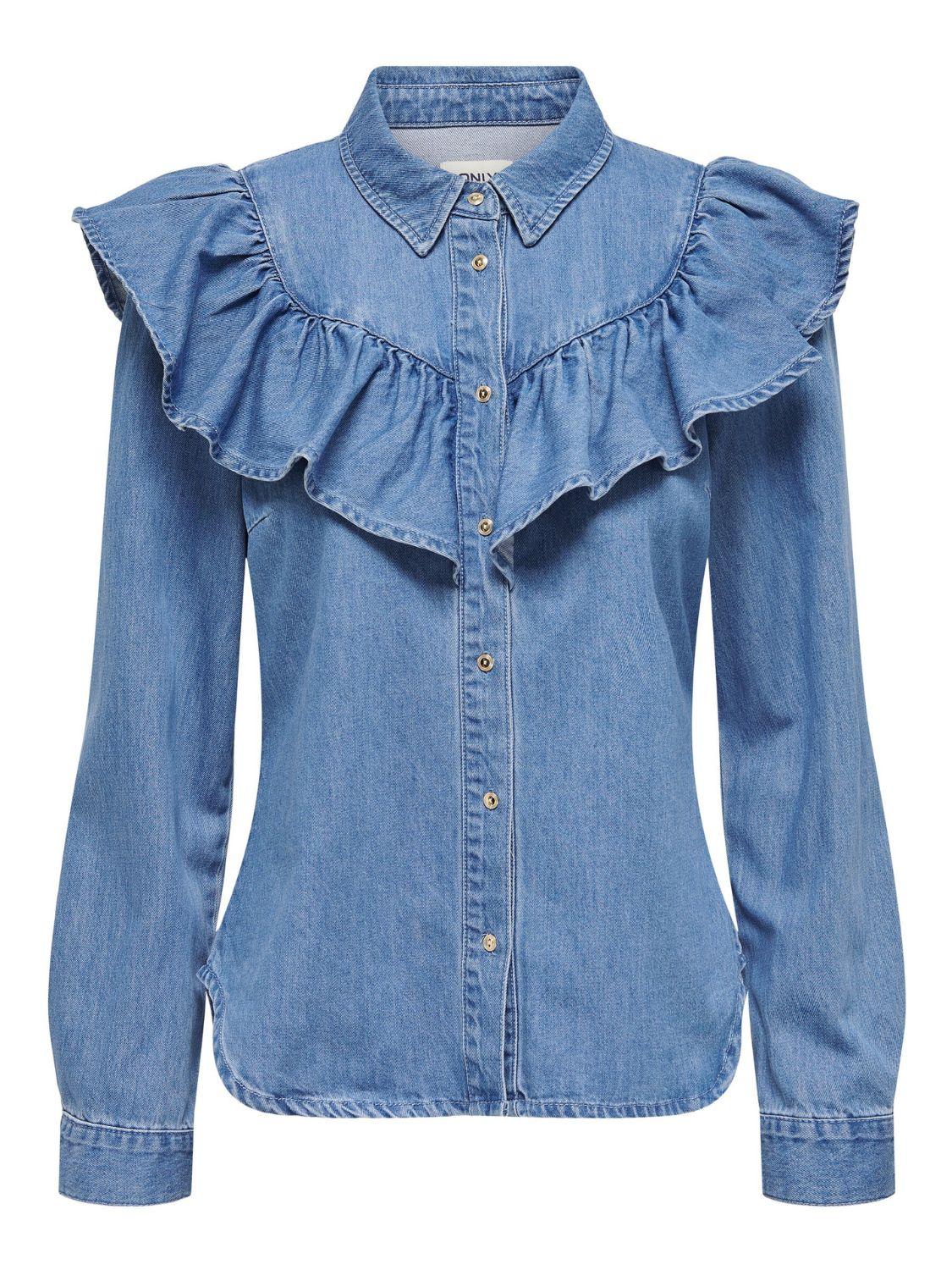 Camicia in denim Donna Medium Blue Denim - Santangelo