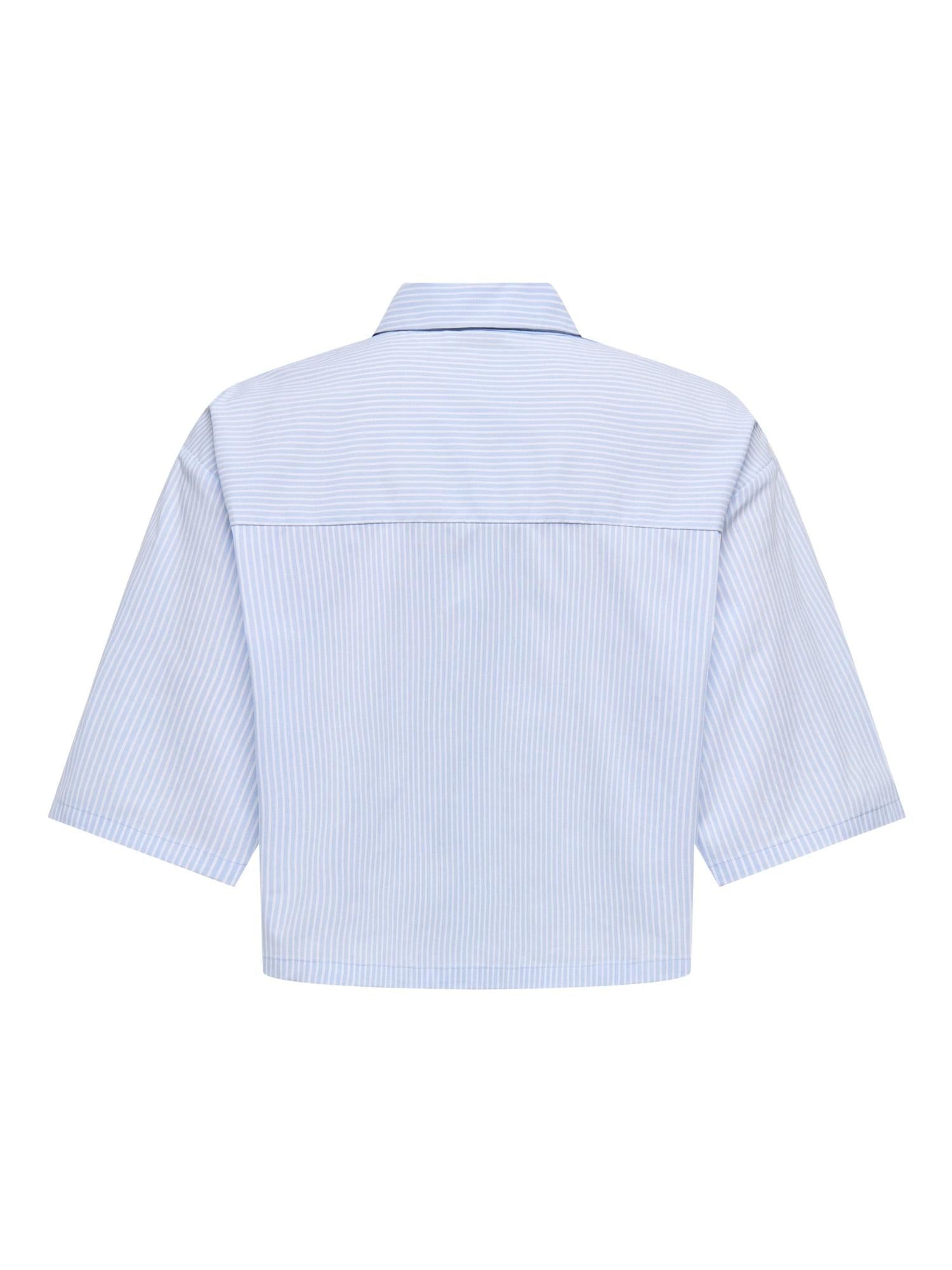 Camicia Maniche ampie Collo Regular Fit Donna Cashmere Blue - Santangelo