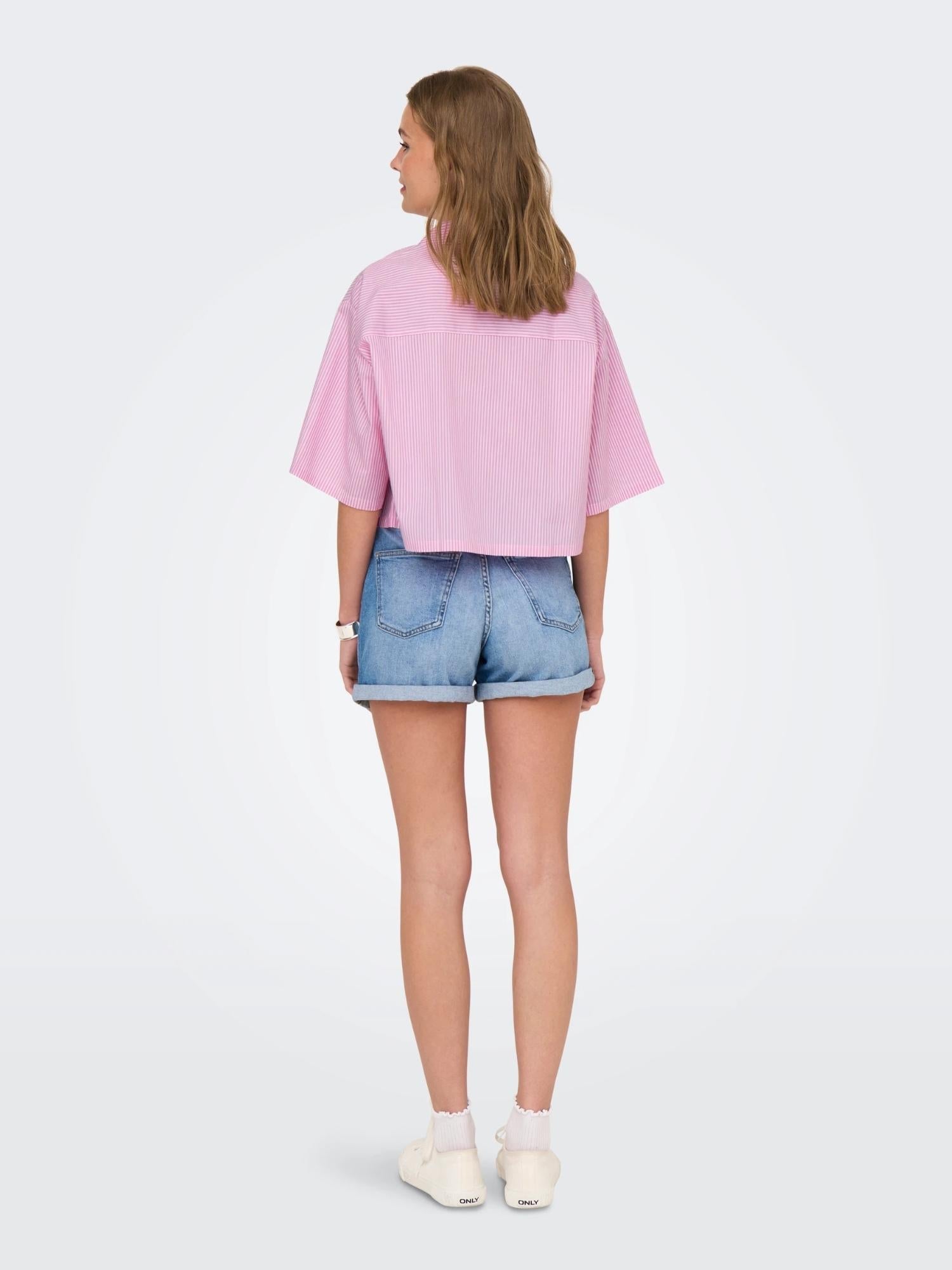 Camicia Maniche ampie Collo Regular Fit Donna Shocking Pink - Santangelo