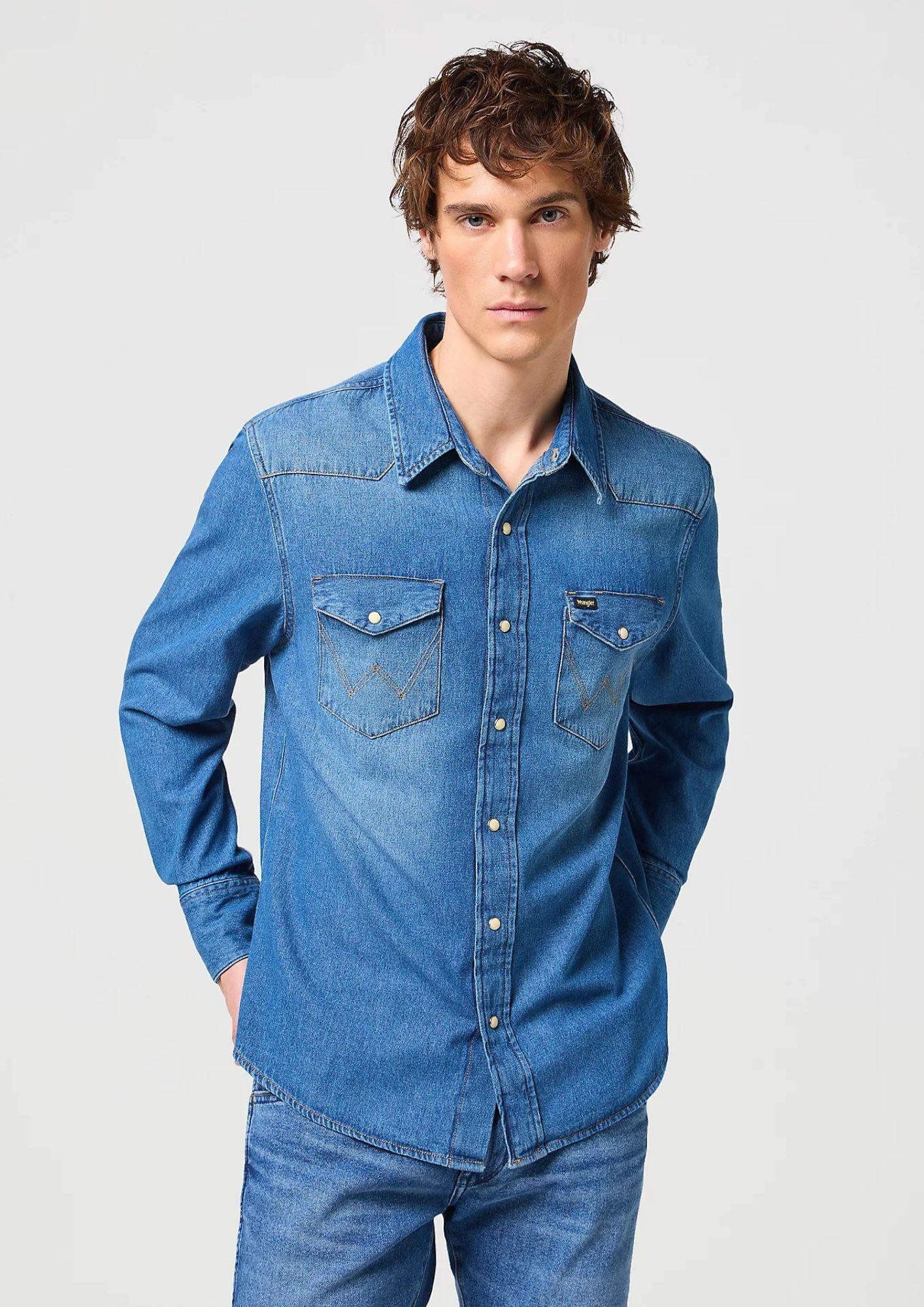 Camicia Uomo Jeans Blu - Santangelo
