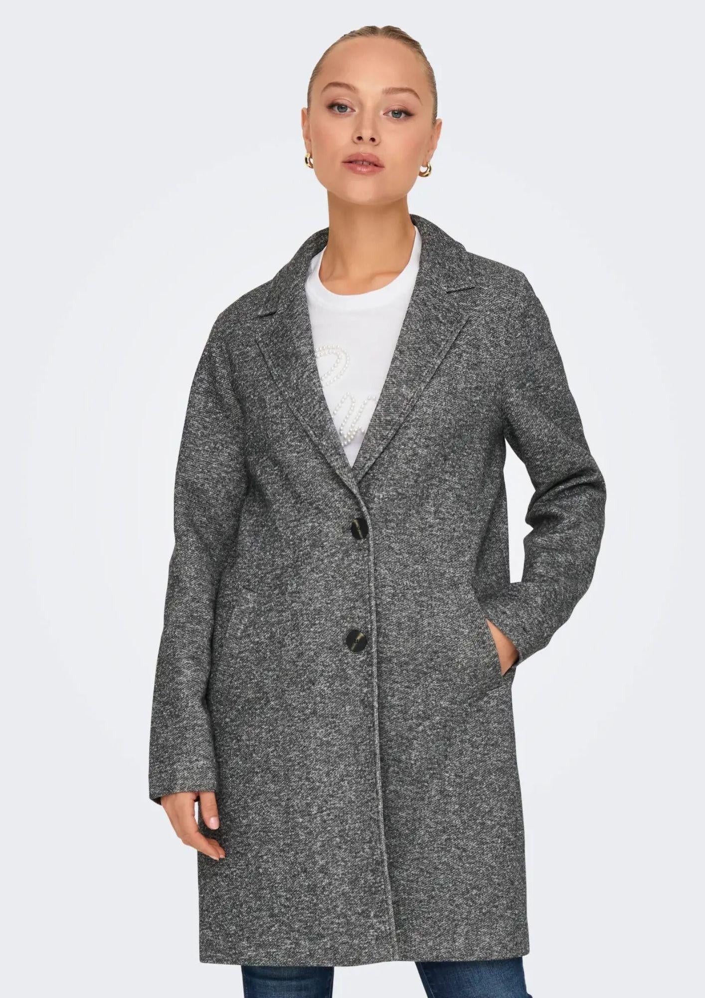 Cappotto Donna Only Onlsedona Grigio Scuro - Santangelo