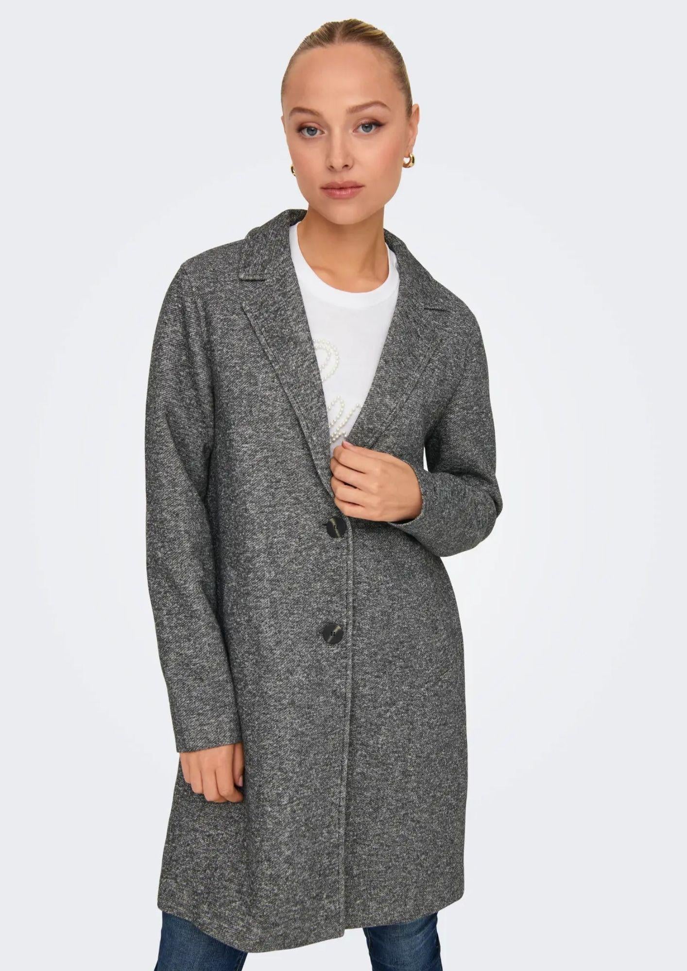 Cappotto Donna Only Onlsedona Grigio Scuro - Santangelo