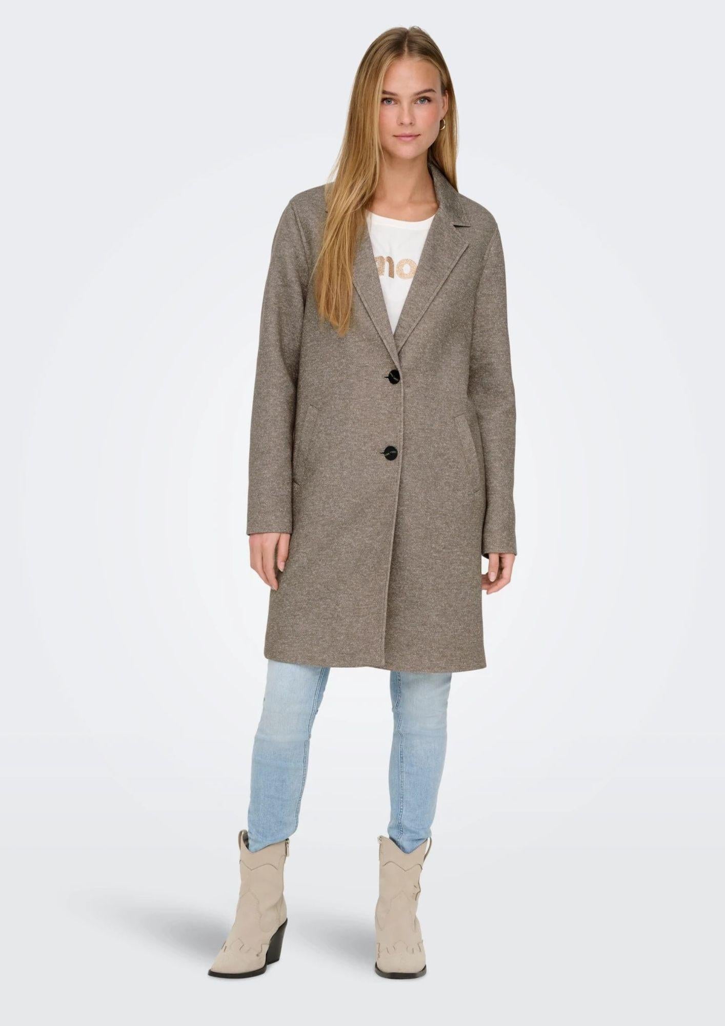 ONLY Cappotto Donna Only Onlsedona Marrone Noce Cappotto