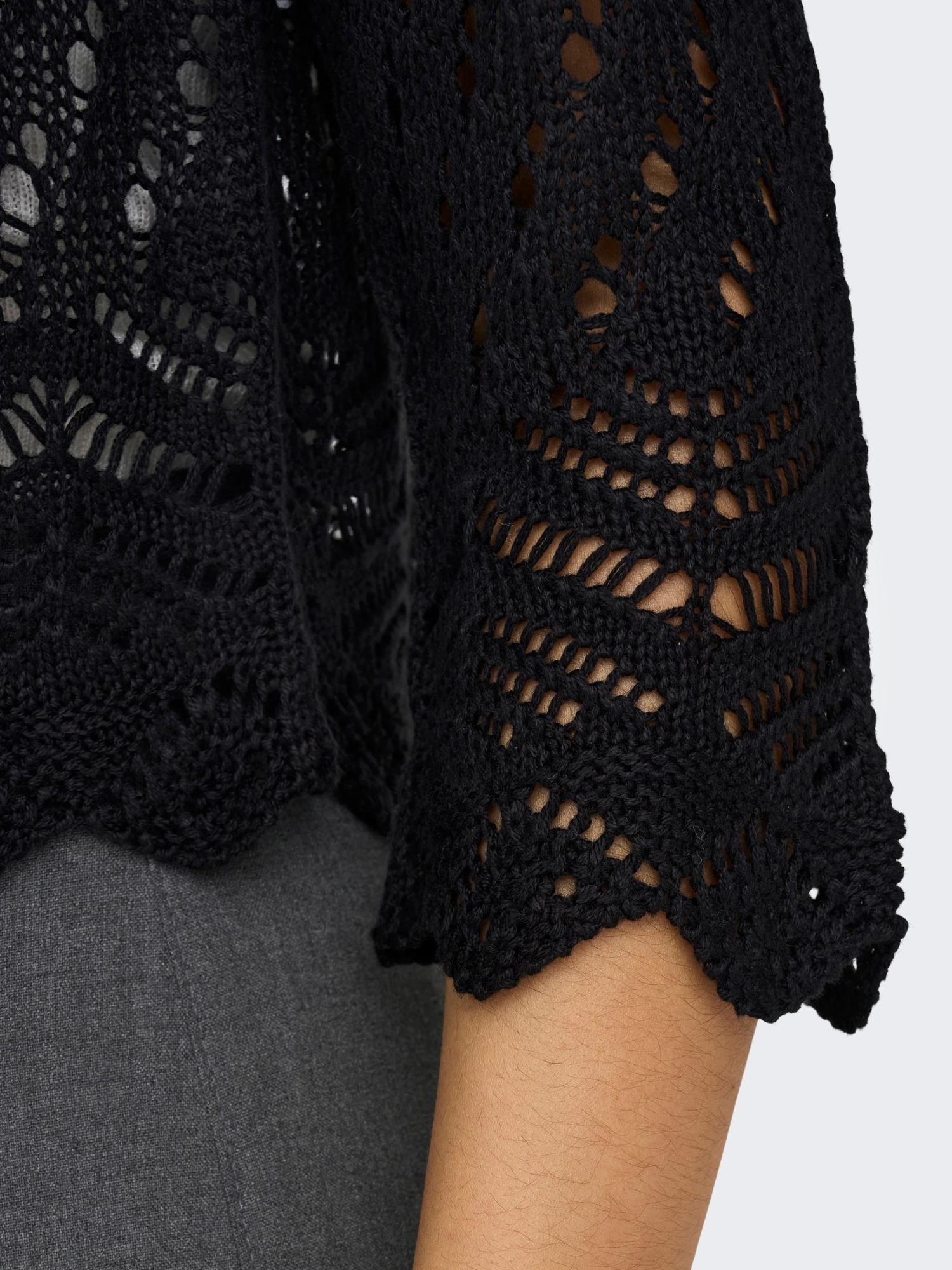 Cardigan Donna Nero - Santangelo