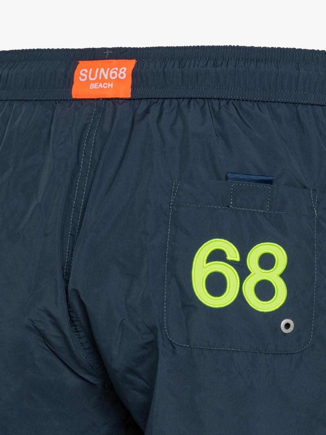 Costume con Logo Fluo Uomo Blu Navy - Santangelo