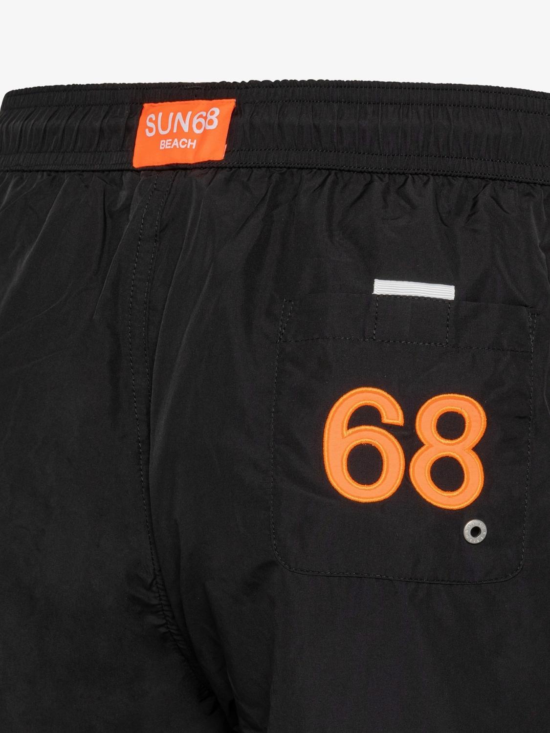 Costume con Logo Fluo Uomo Nero - Santangelo