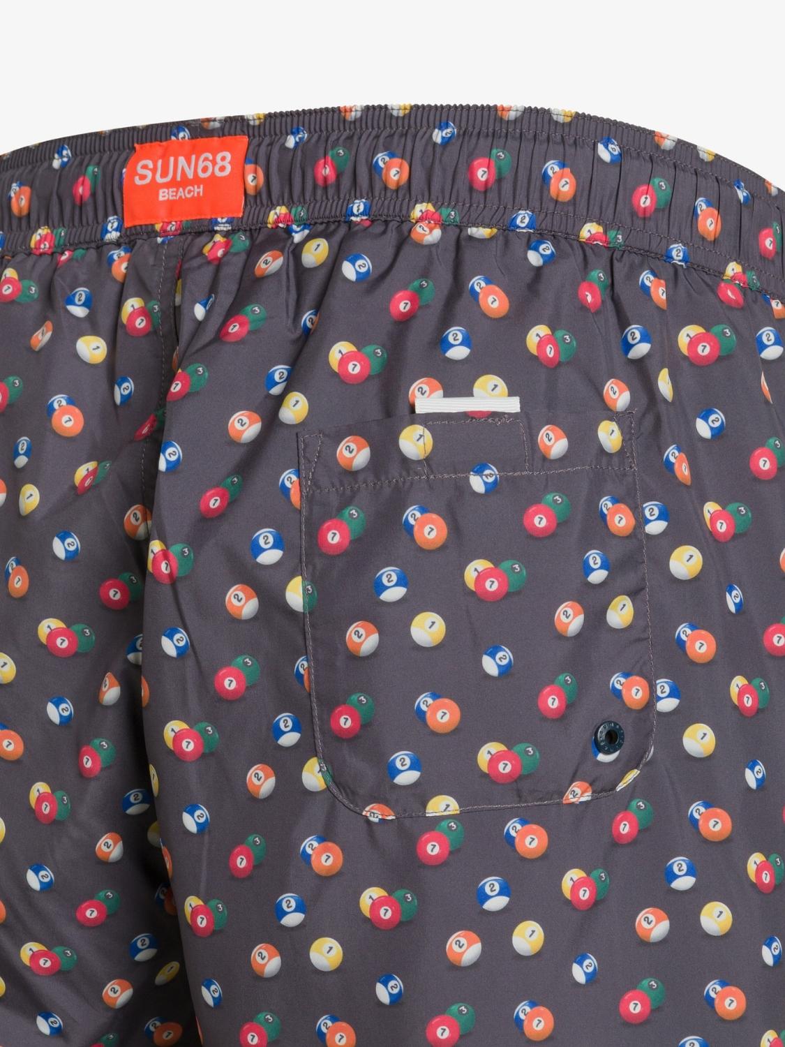 Costume da bagno con stampe Uomo Nero Rosso - Santangelo