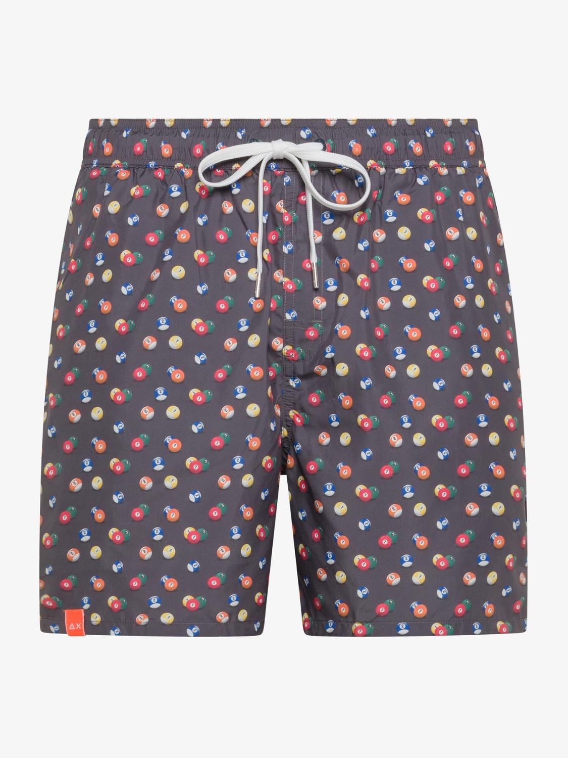 Costume da bagno con stampe Uomo Nero Rosso - Santangelo