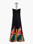 Desigual Abito lungo tropicale Donna Nero - Santangelo