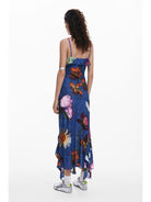 Desigual Abito midi a fiori Donna Blu - Santangelo
