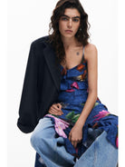 Desigual Abito midi a fiori Donna Blu - Santangelo