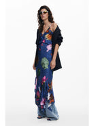Desigual Abito midi a fiori Donna Blu - Santangelo