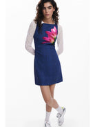 Desigual Abito mini effetto denim Donna Blu - Santangelo