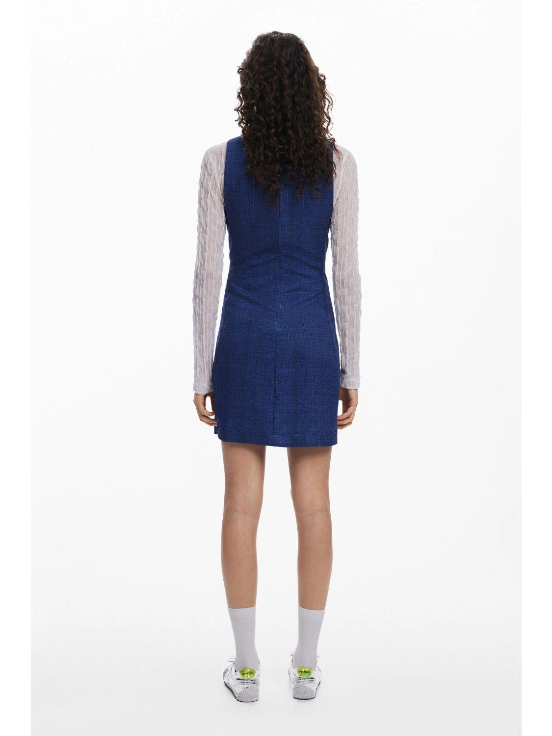 Desigual Abito mini effetto denim Donna Blu - Santangelo