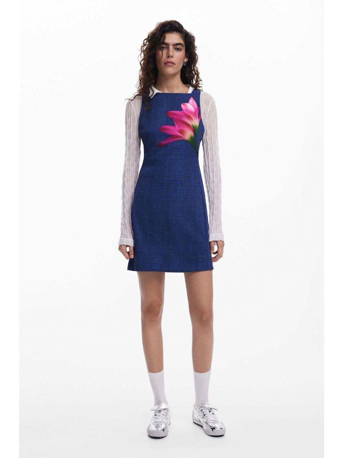 Desigual Abito mini effetto denim Donna Blu - Santangelo