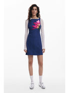 Desigual Abito mini effetto denim Donna Blu - Santangelo