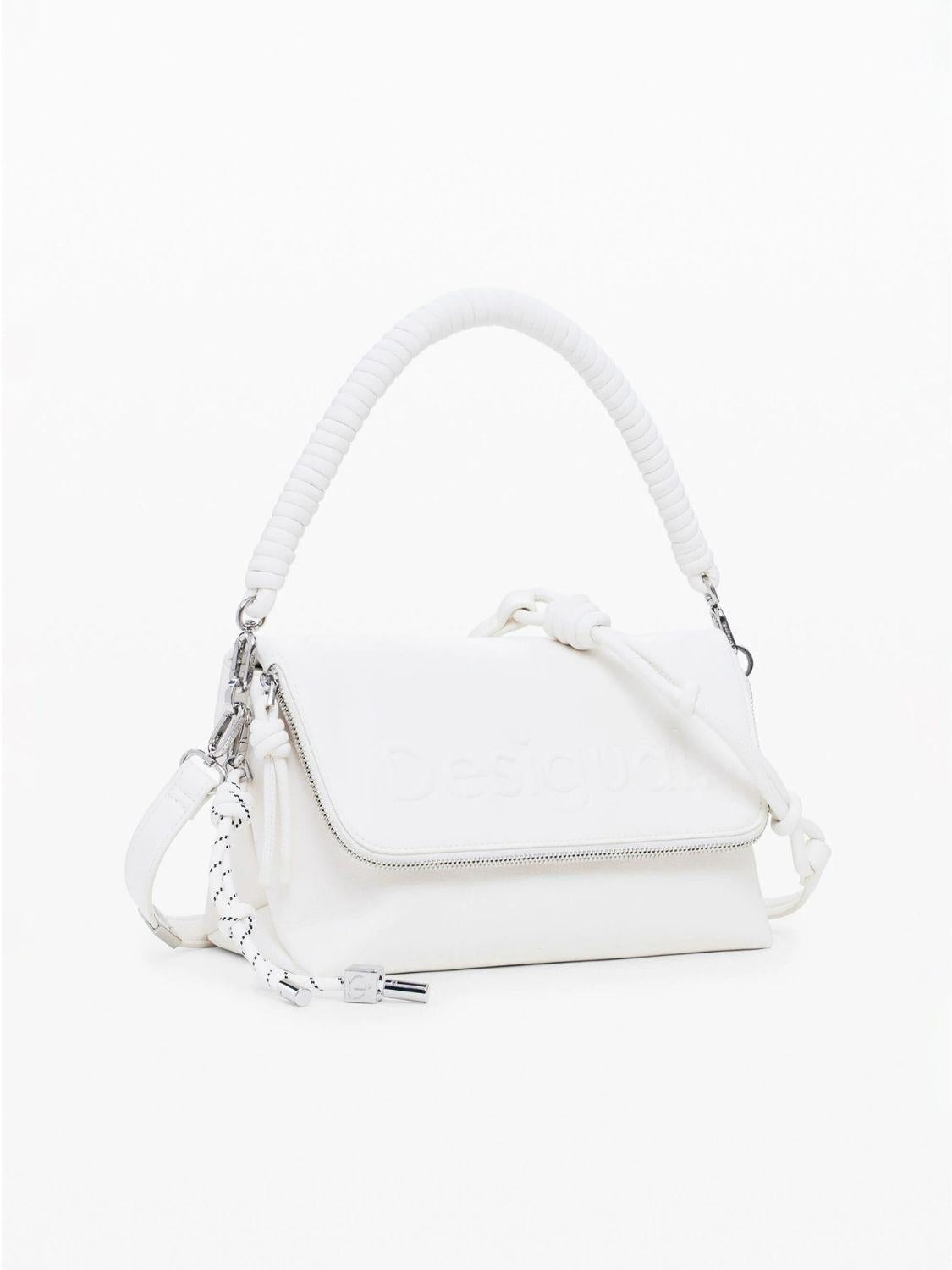 Desigual Borsa a tracolla con logo 3D Donna Bianco - Santangelo