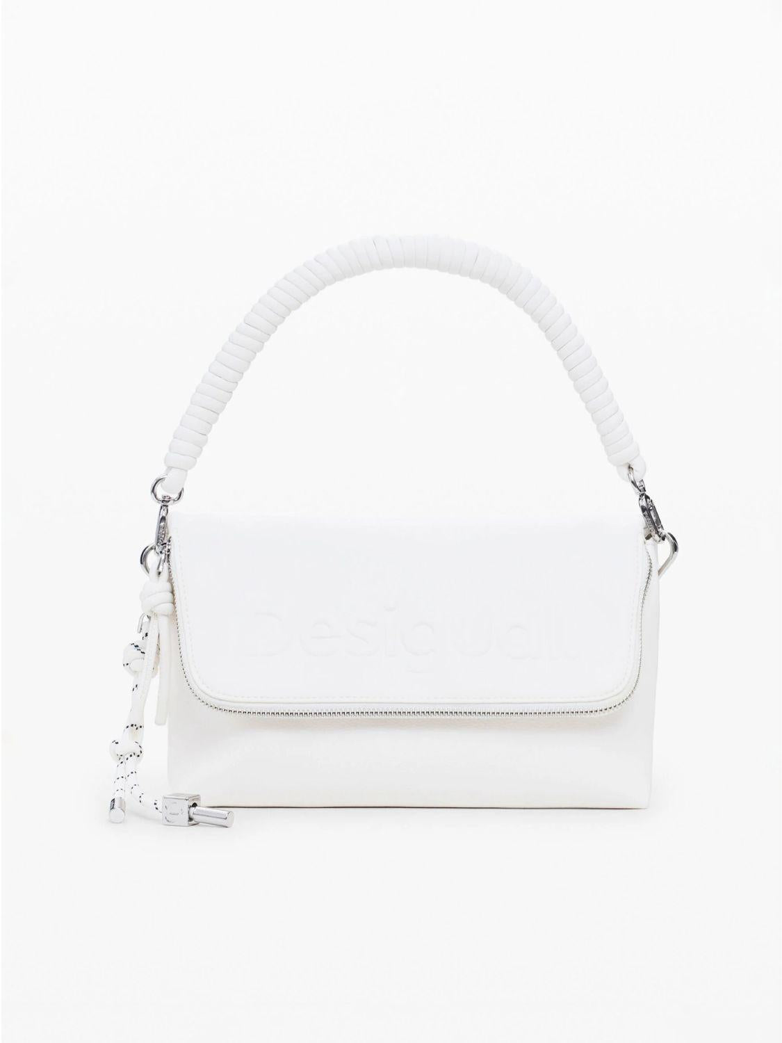 Desigual Borsa a tracolla con logo 3D Donna Bianco - Santangelo
