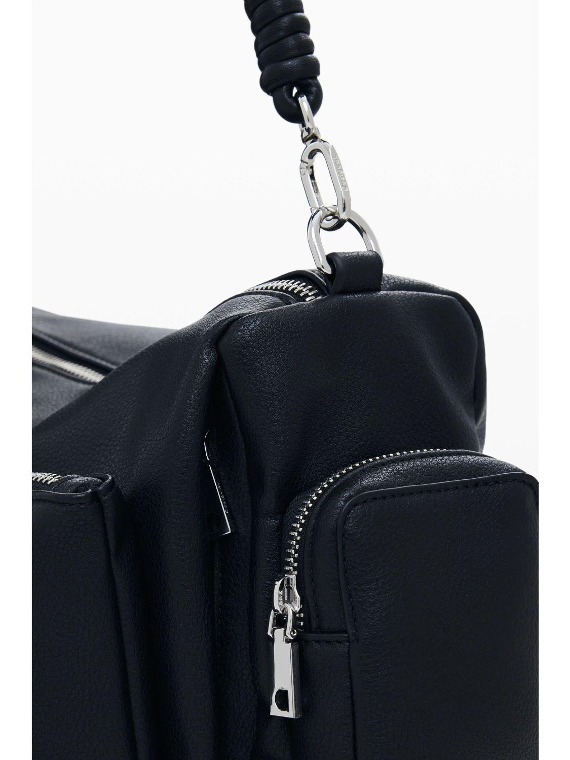 Desigual Borsa bowling logo 3D Donna Nero - Santangelo