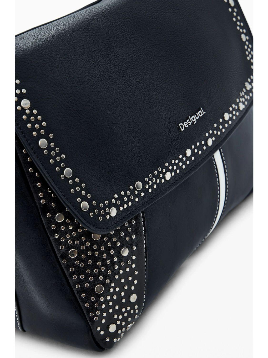 Desigual Borsa convertibile media con borchie Donna Nero - Santangelo