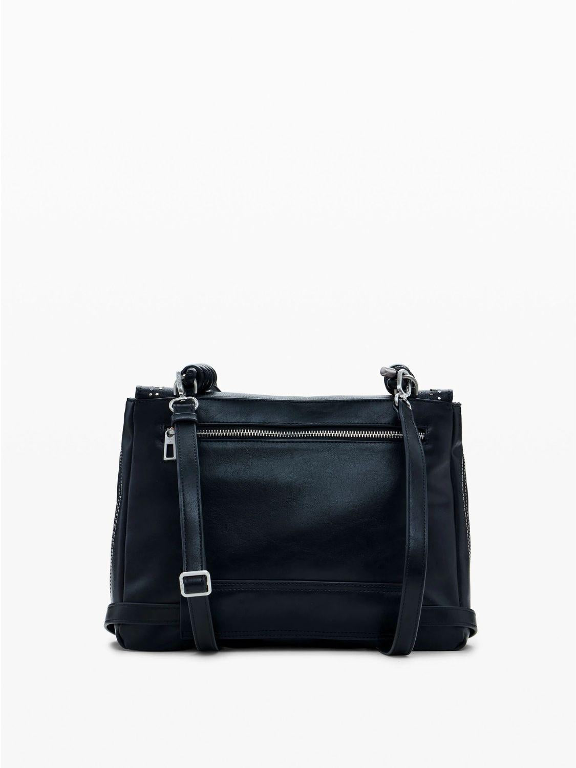 Desigual Borsa convertibile media con borchie Donna Nero - Santangelo