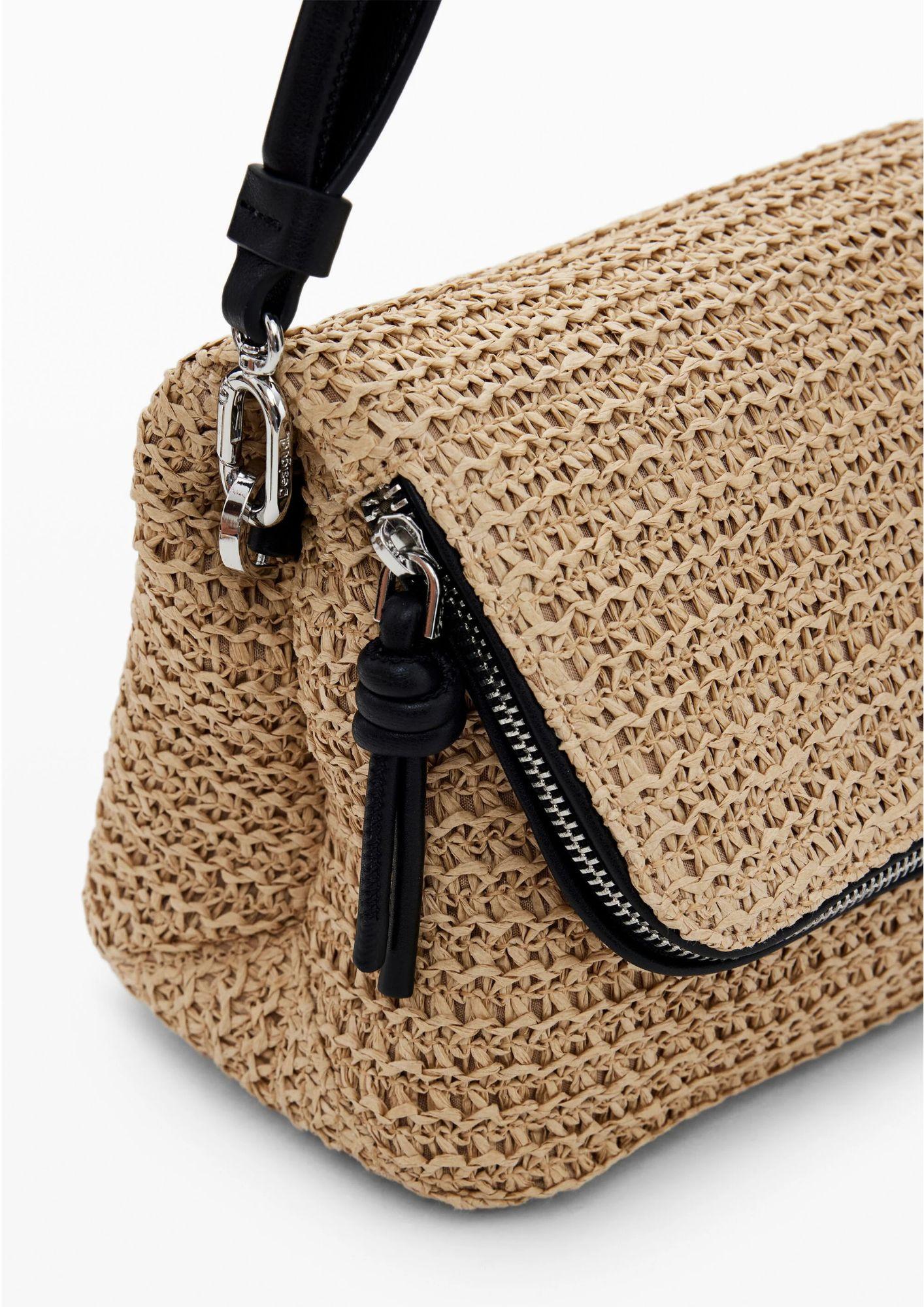 Desigual Borsa Donna Venecia 3.0 Beige Raffia - Santangelo