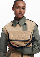 Desigual Borsa Donna Venecia 3.0 Beige Raffia - Santangelo