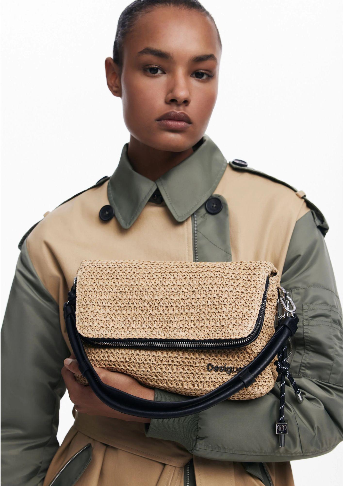 Desigual Borsa Donna Venecia 3.0 Beige Raffia - Santangelo