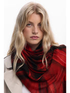 Desigual Foulard rettangolare a fiori Donna Nero - Santangelo